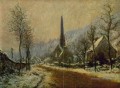 Église à Jeufosse Neige Météo Claude Monet